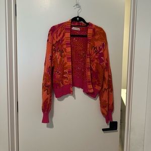 Anthropologie - colorful floral sweater - size small
